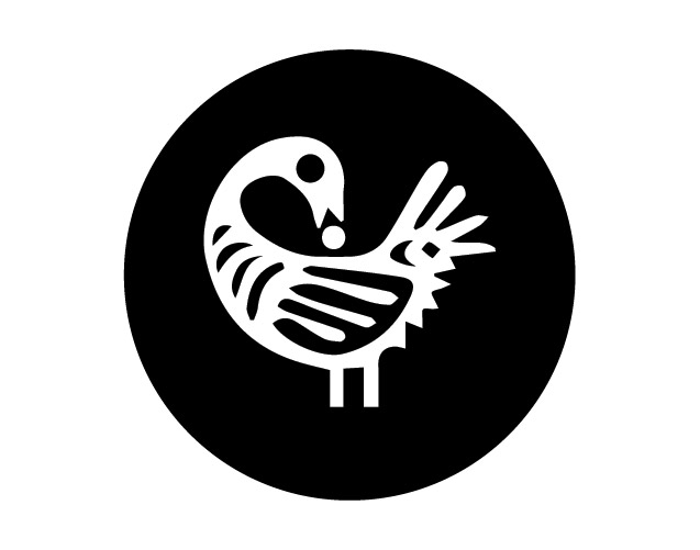 The Sankofa symbol, an Adinkra bird looking backward